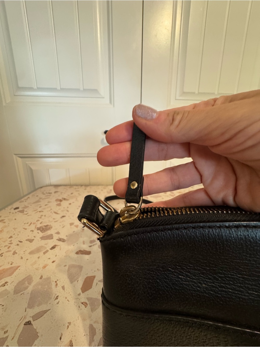 Kate Spade Black Leather Crossbody Bag with Gold Hardware - Picture 6 of 16